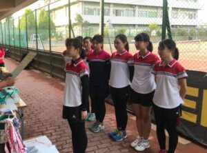女子部 第10回名古屋市中学校テニス大会団体戦優勝 南山常盤会